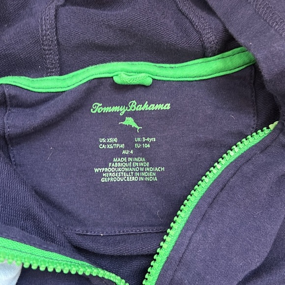 Tommy Bahama bundle. Zipper hoodie and pull over. Size 4 - Picture 3 of 3